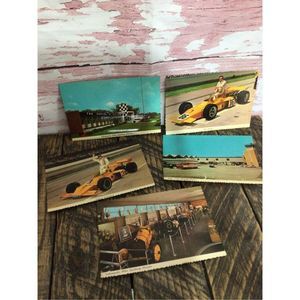 5 PC 1970’s Indianapolis Speedway Racing Photo Postcards Bundle Johnny Rutherfor